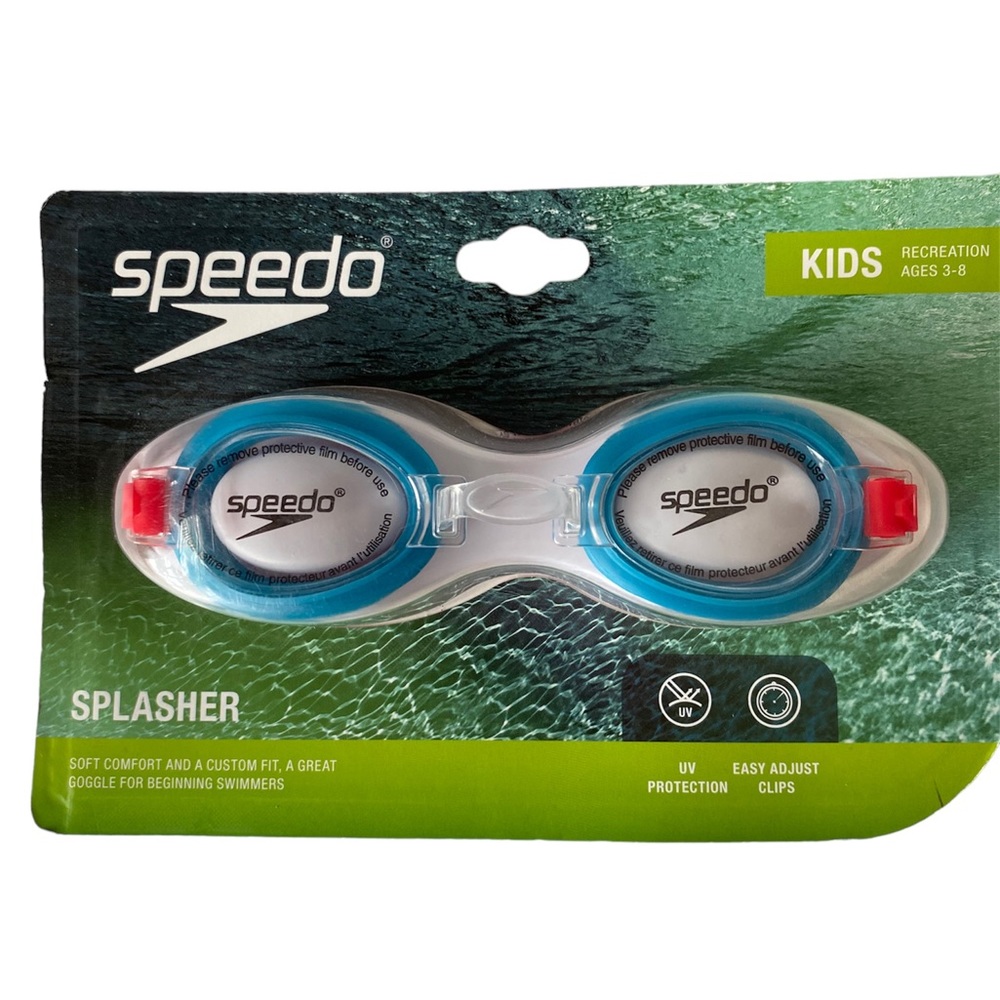 NWT Speedo Kids Splasher Goggles Ages 3-8